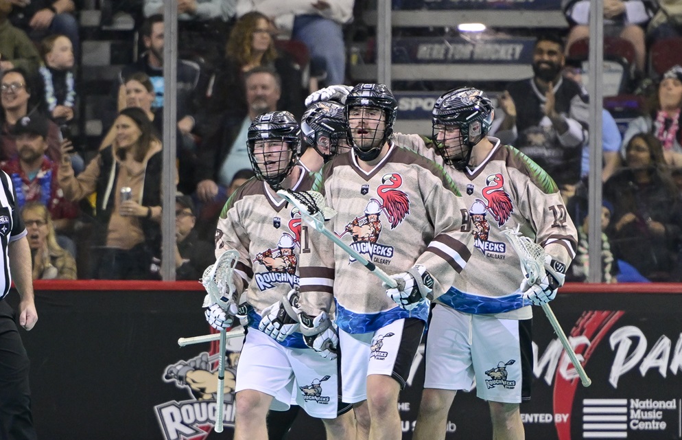 Saskatchewan Rush vs Calgary Roughnecks (Photo by Cliff McCaig/NLL)